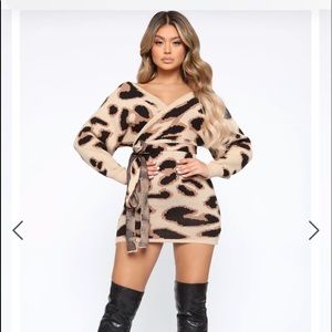 Don't Hate Sweater Mini Dress - Taupe